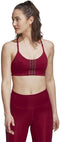 Adidas AEROIMPACT LS HC5342 TRAINING legacy burgundy WORKOUT BRA - LIGHT SUPPORT For Women, Size LAC