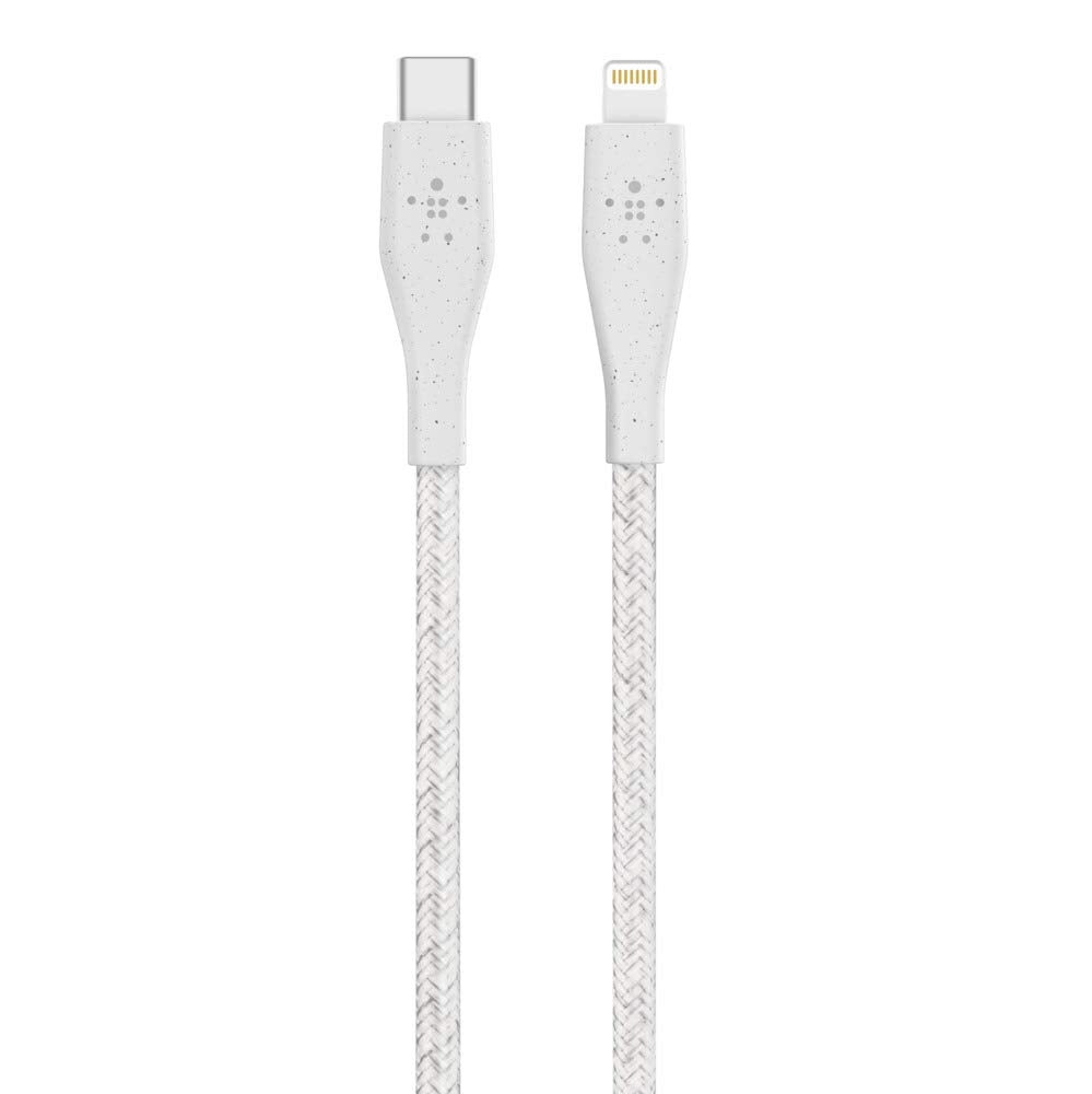 Belkin Boost Charge USB-C Cable with Lightning Connector + Strap (DuraTek) - White