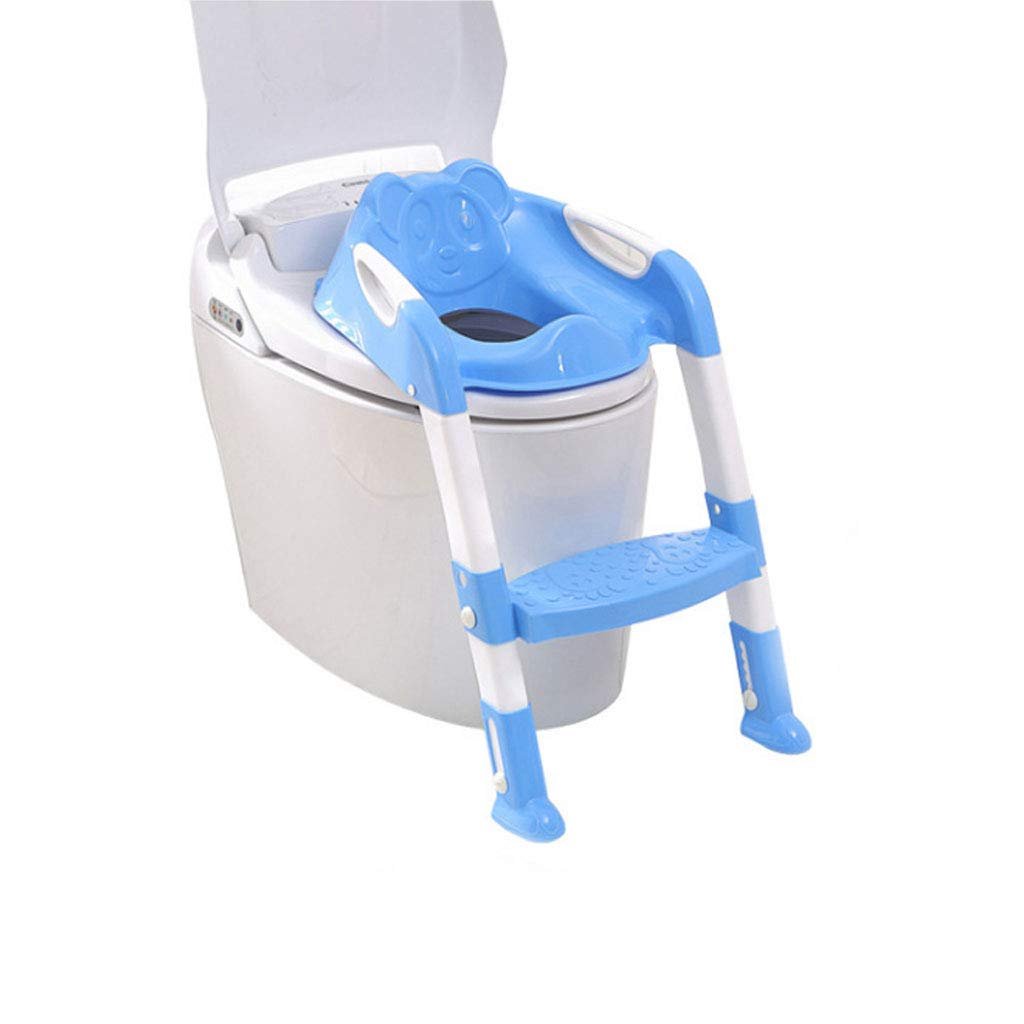 COOLBABY Potty Training Seat For Kids Toddler Toilet Potty Chair With Sturdy Non-Slip Step Stool Ladder Comfortable Handles And Splash Guard Foldable Toilet Seat For Boys And Girls