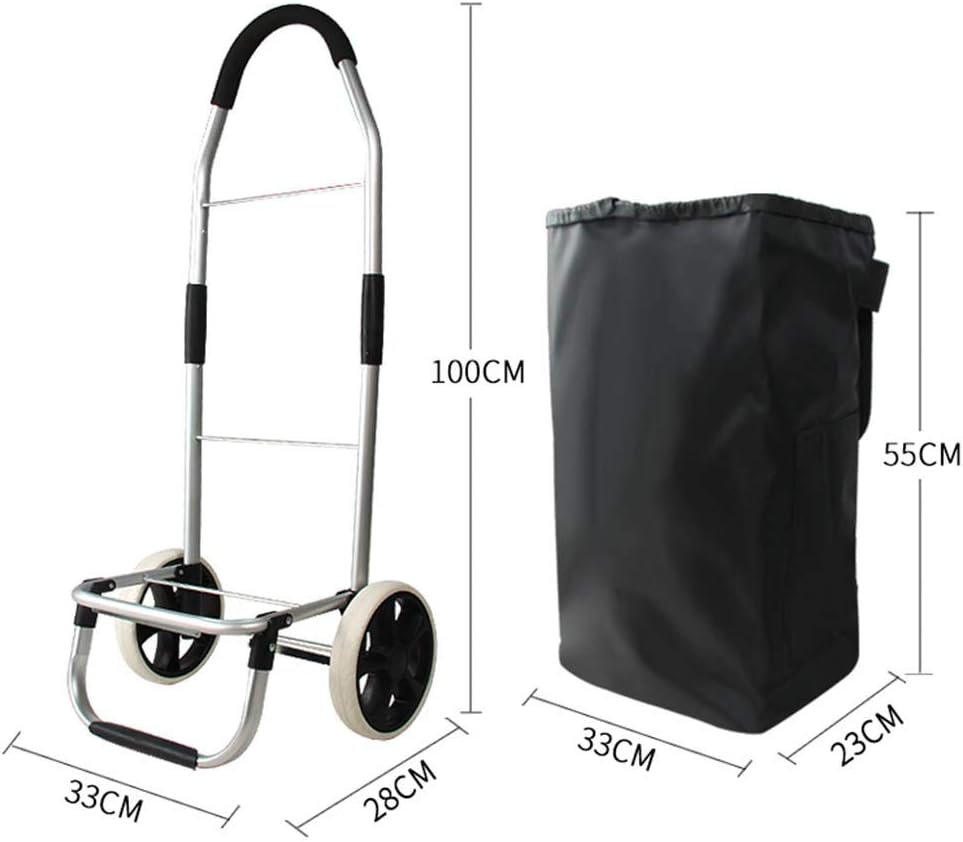 Shopping Trolleys Shopping Cart Shopping Trolleys Shopping Trolley 2 Wheel Foldable Portable Shopping Trolleys Household Aluminum Alloy Grocery Shopping Cart Shopping Trolleys