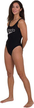 Speedo Women's Logo Deep U-Back 1 Piece Swimsuit