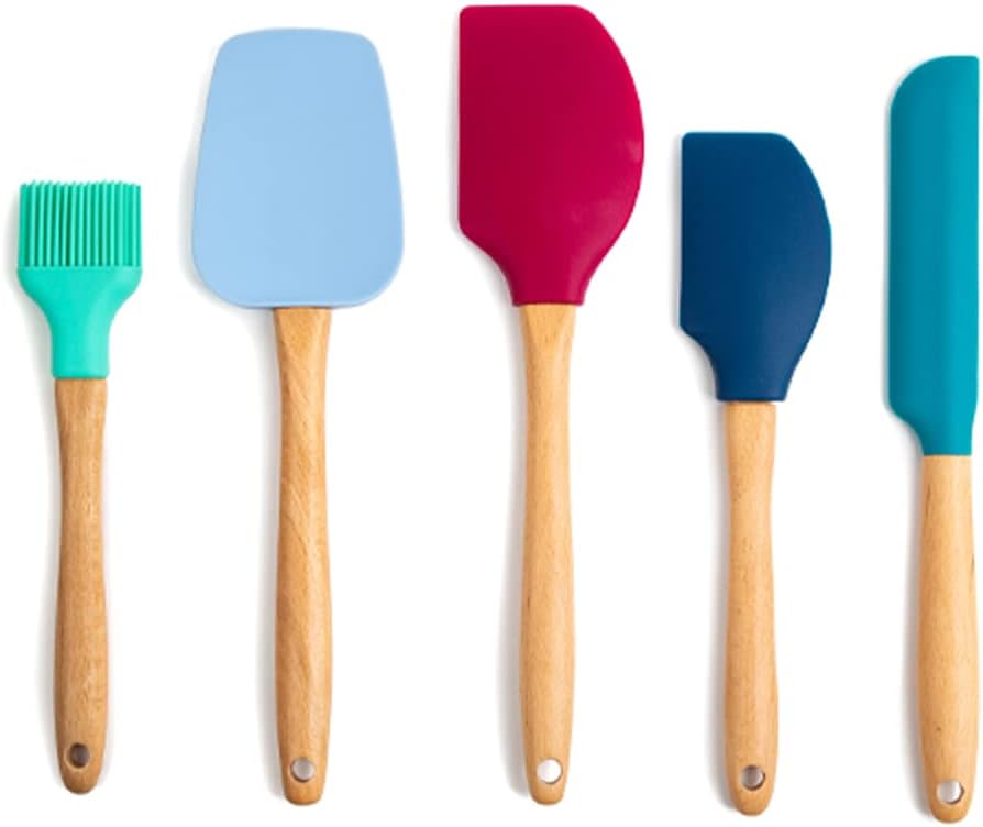 Core Beechwood and Silicone Utensils 5-Pieces Set