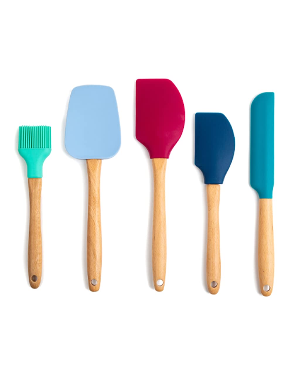 Core Beechwood and Silicone Utensils 5-Pieces Set