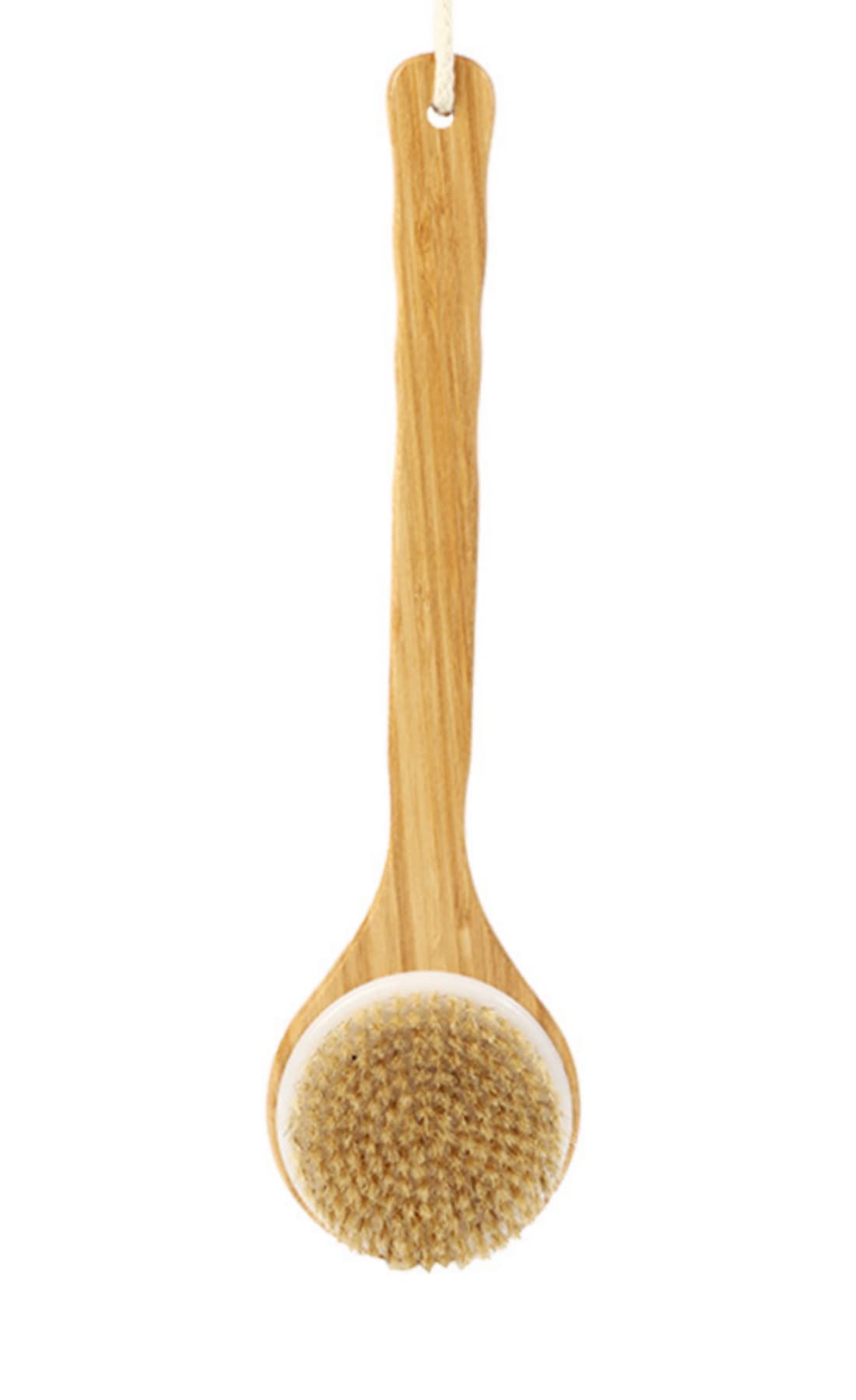SKY-TOUCH Bath Brush Long Handle, Shower Brush Body Back Spa Clean, Bath Brush Natural Bristle Improves Blood Circulation, Exfoliates