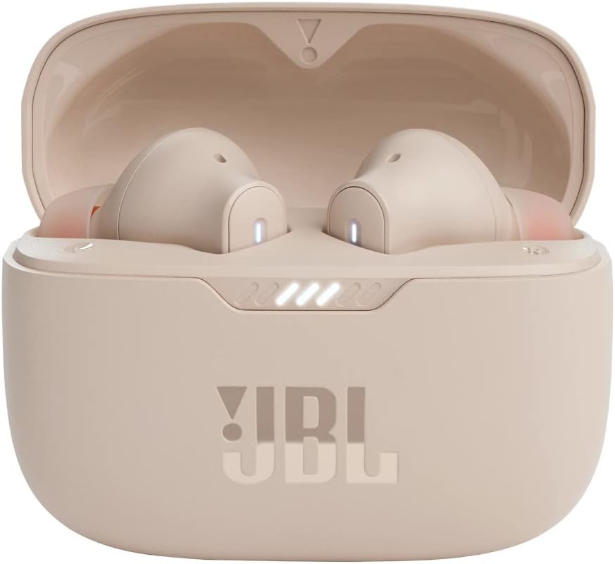 JBL Tune 230NCTWS True Wireless Noise Cancelling Earbuds, Pure Bass Sound, ANC + Smart Ambient, 4 Microphones, 40H of Battery, Water Resistant, Sweatproof, Comfortable Fit - Sand, JBLT230NCTWSSAN