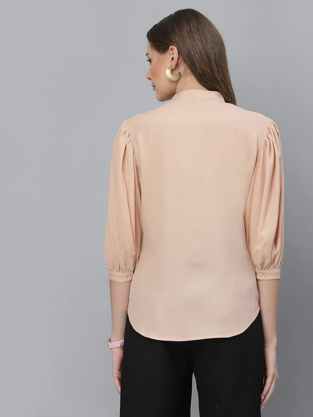 Krave Women Formal Shirt.Nude.S