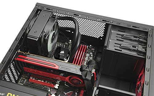 Corsair CC-9011050-WW Carbide SPEC Series SPEC-01 Aggressive Red LED Mid Tower Gaming Case, Black/Red