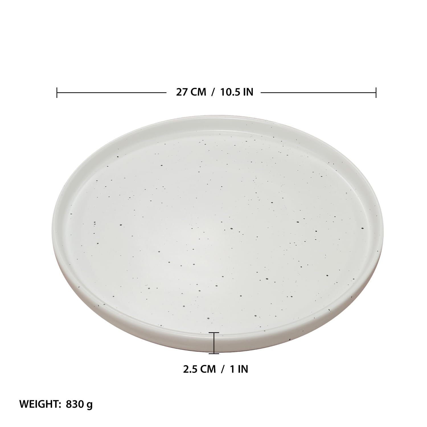 KITCHEN MASTER MINTO 8-Inch Stoneware Side Plate – Durable, Stylish, and Microwave-Safe, SW02MI