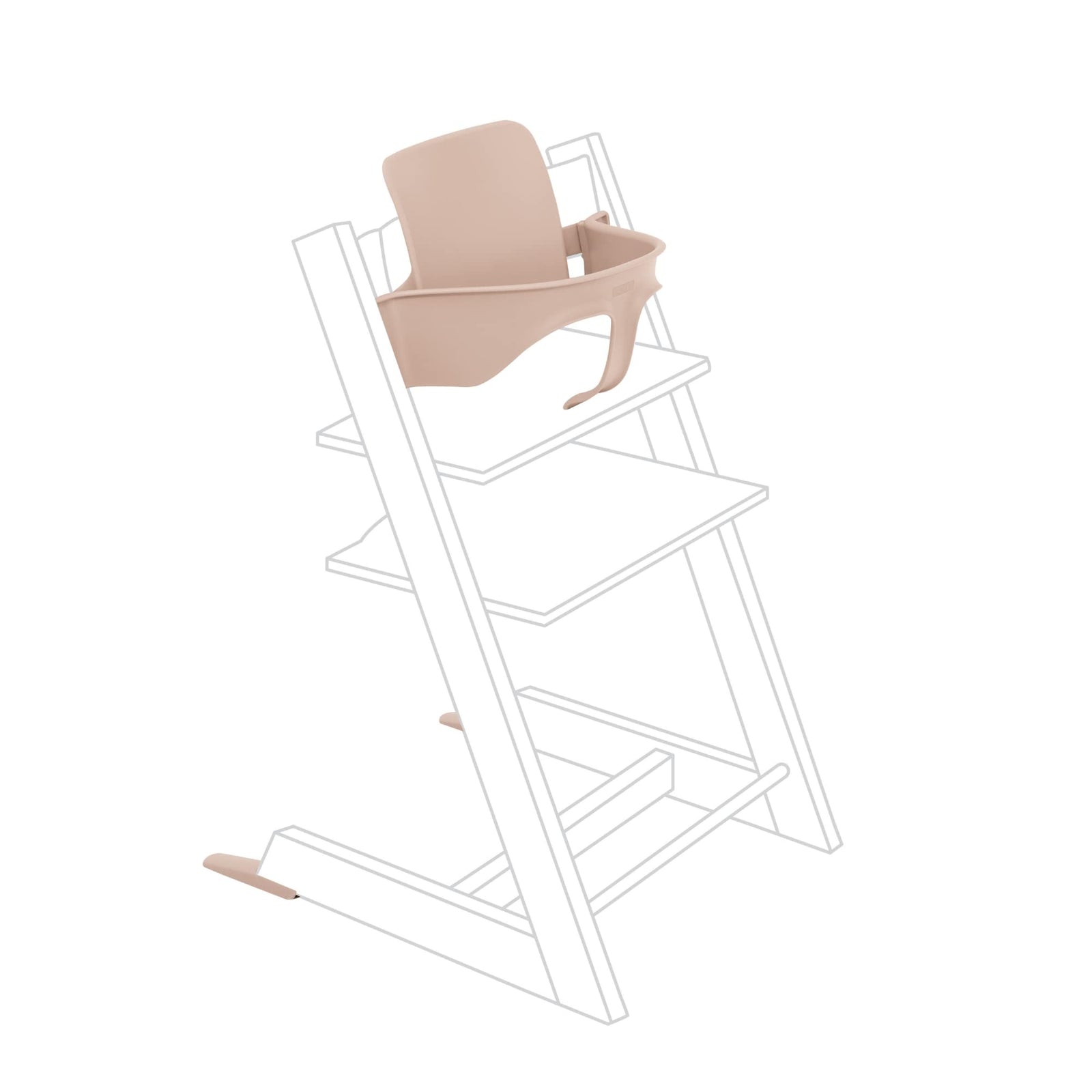 Stokke Tripp Trapp Baby Set - Convert the Tripp Trapp Chair into Baby High Chair - Removable Seat for 6-36 Months - Compatible with Tripp Trapp Models After May 2006 - Serene Pink