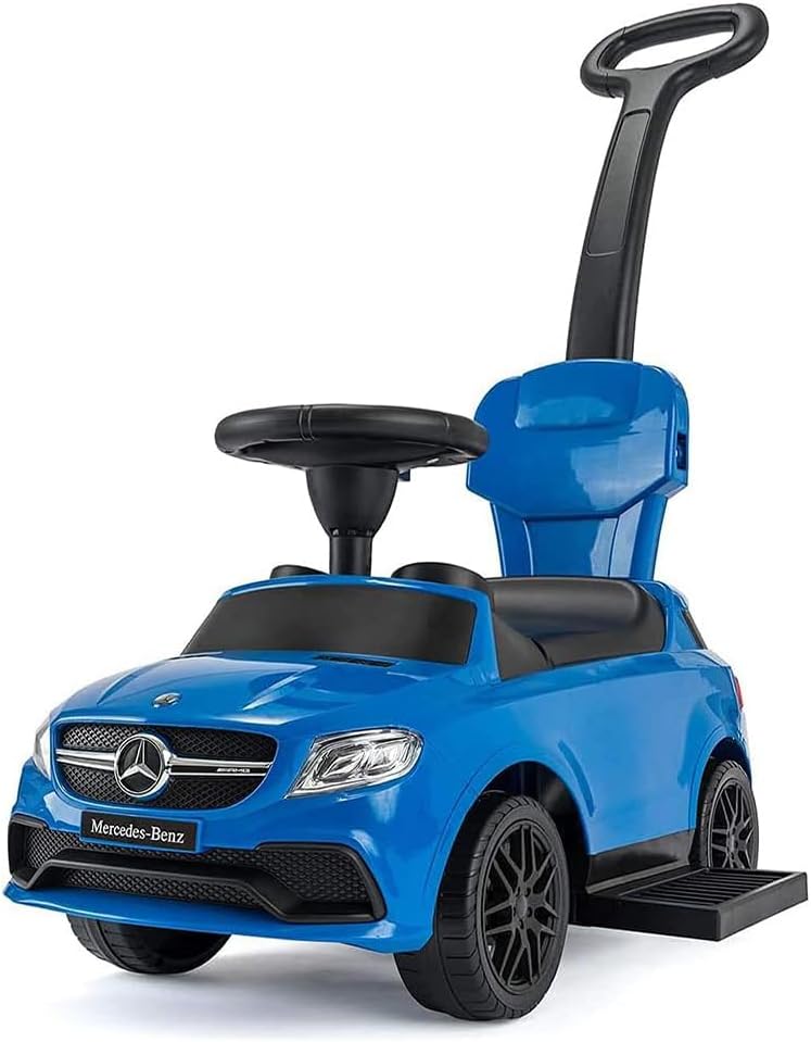 DORSALicensed Mercedes Benz GLE Ride on Car with Music and Push Handle Blue, D348-B, L