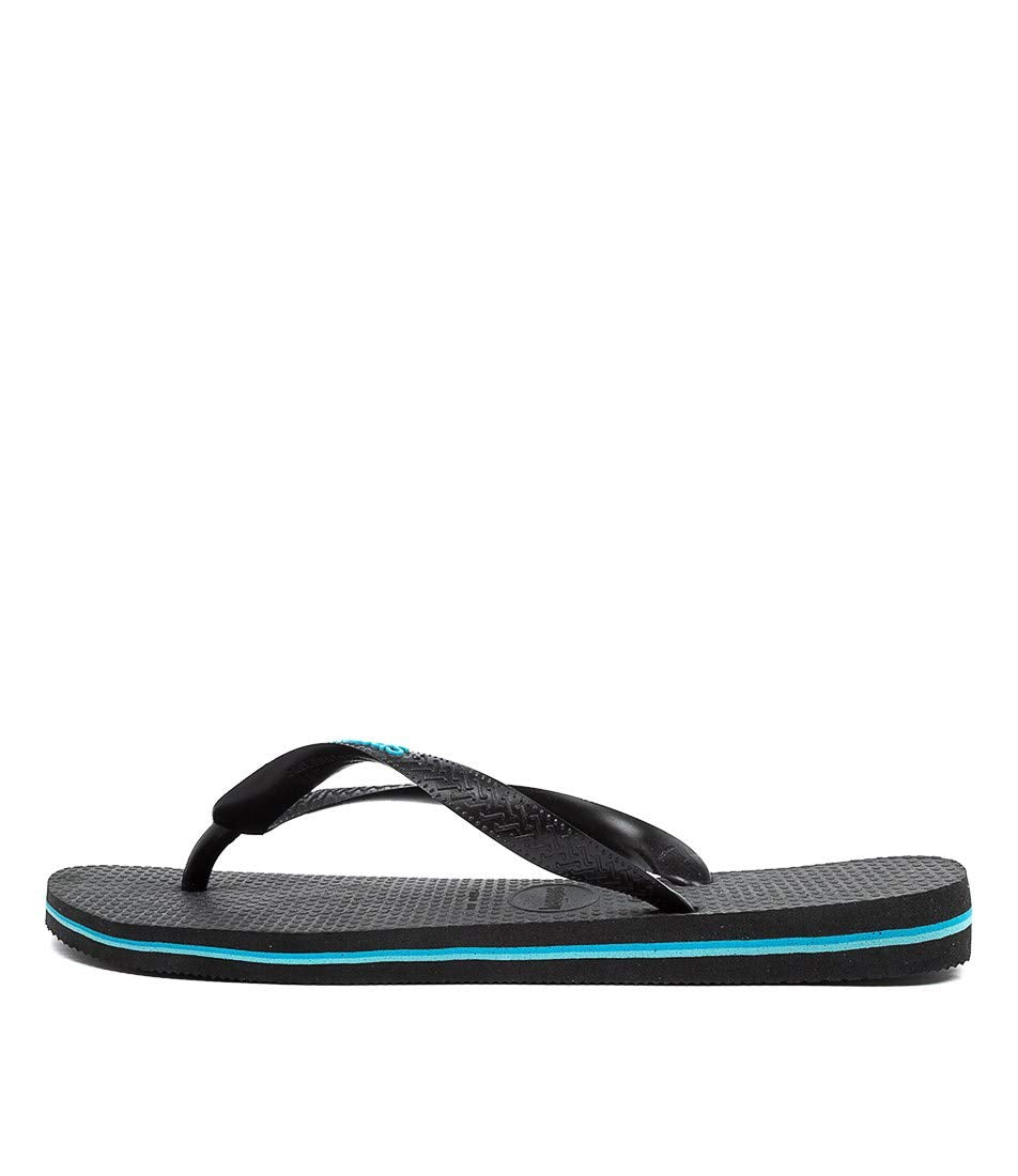 Havaianas Hav Logo Filete Black/Black/Turquoise Boy's Flip-Flop