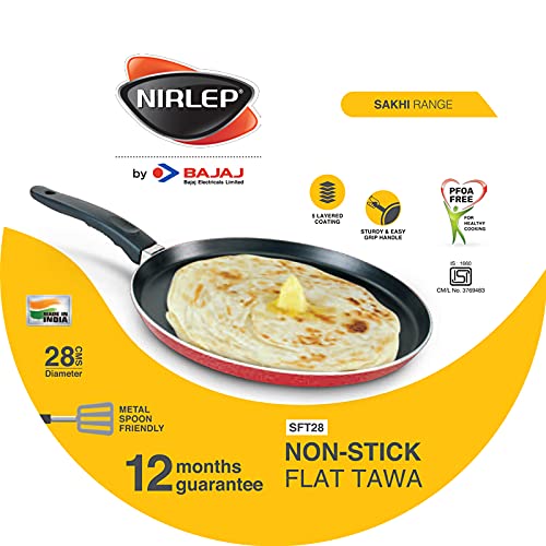 Bajaj Non Stick Flat Tawa Nl-Sft 28 Cm