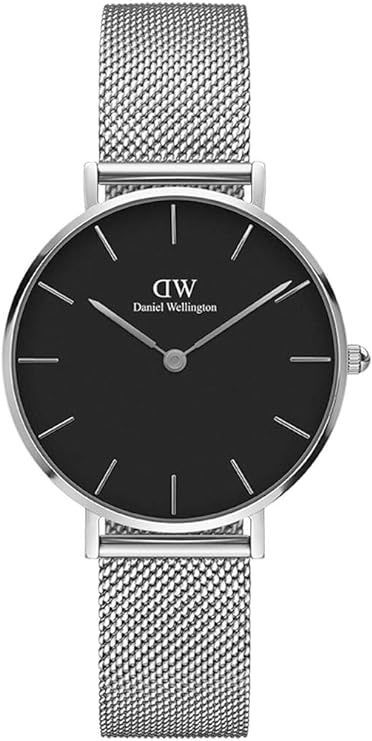 Daniel Wellington Women Classic Petite Sterling Analog Watch - 32 Mm - Black/Silver - DW00100162