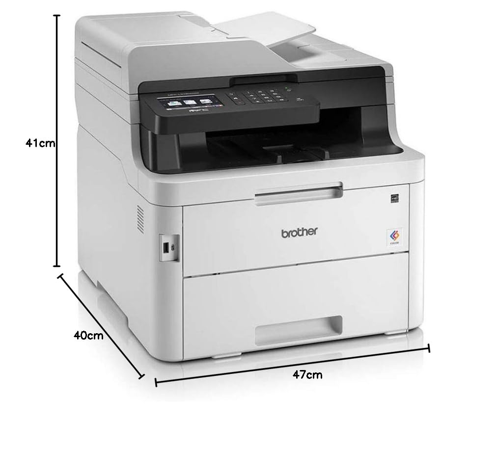 Brother wireless all in one printer, mfc-l3750cdw, with advanced led color laser print, duplex & mobile printing, high yield ink toner