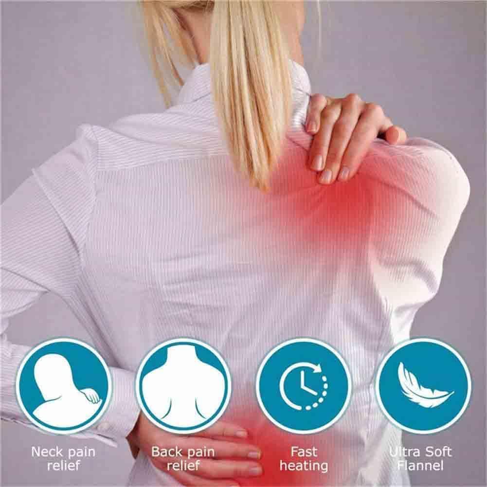 BEONE Heating Pad for Pain Relief of Back Neck and Shoulder, BEONE 42x58cm Large Heat Pad with 6 Electric Temperature Options, 4 Temperature Settings, Auto Shut Off, Dark Gray (Model 1)