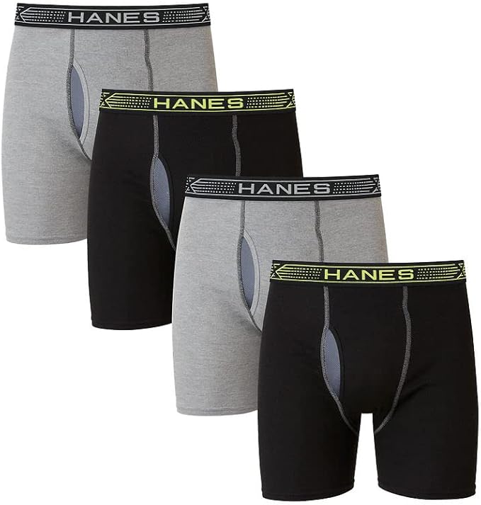 Hanes Men's Hanes Ultimate Sport X-Temp Comfort Boxer Brief 4-Pack Boxer Briefs