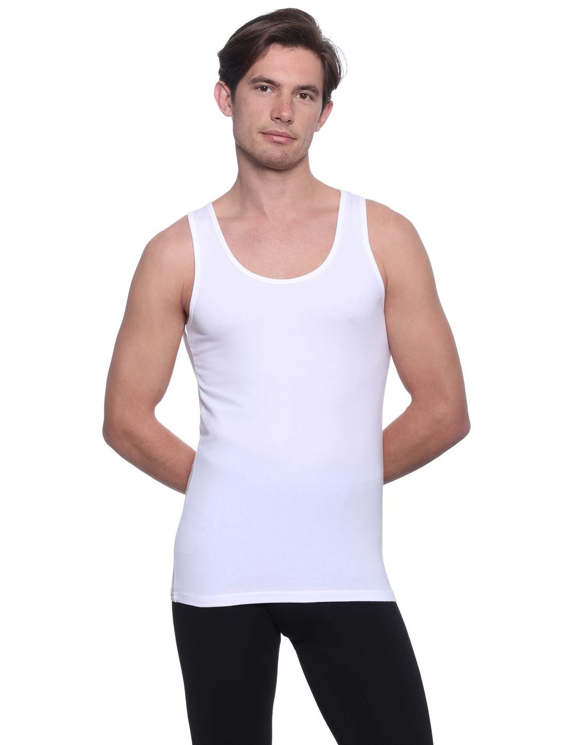 Dice Men's Round Neck Solid Sleeveless Undershirt