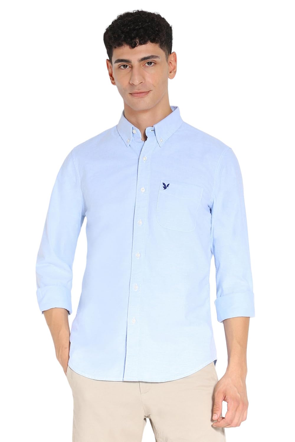 American Eagle Men's Slim Fit Oxford Button-Up Shirt