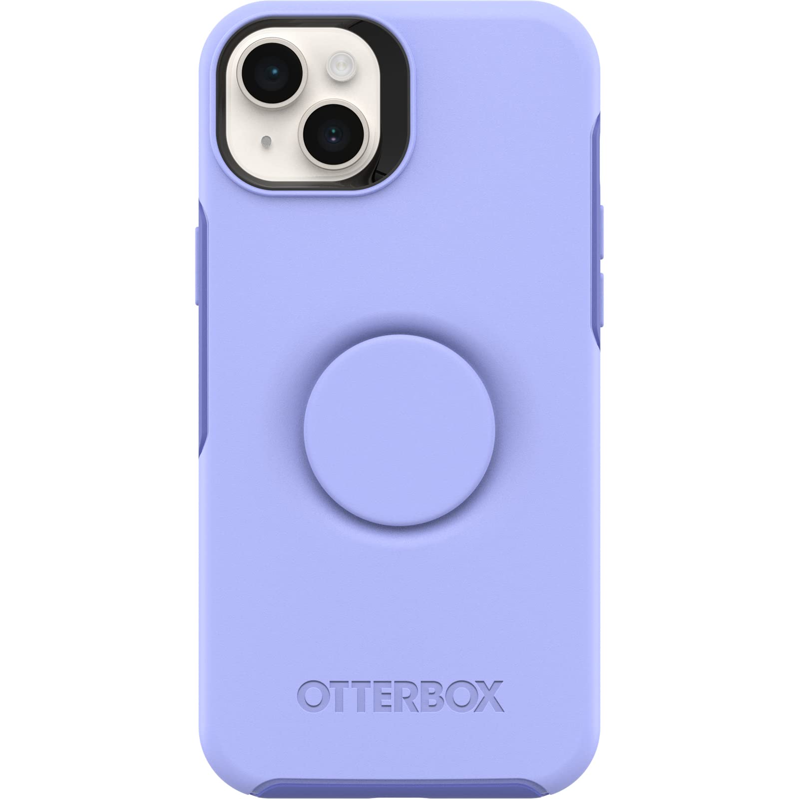 OtterBox Otter+Pop Case for iPhone 14 Plus, Shockproof, Drop proof, Protective Case with PopSockets PopGrip, 3x Tested to Military Standard, Antimicrobial, Purple, 77-88753