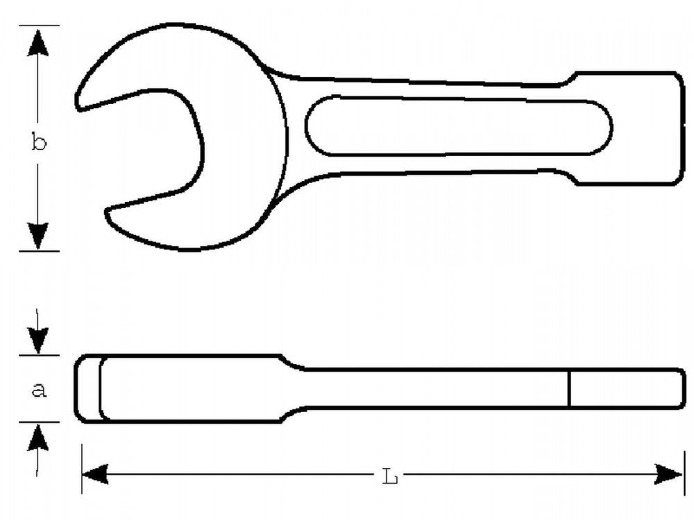 Bahco Open End Slogging Wrench, Silver, Metric 133SGM-75