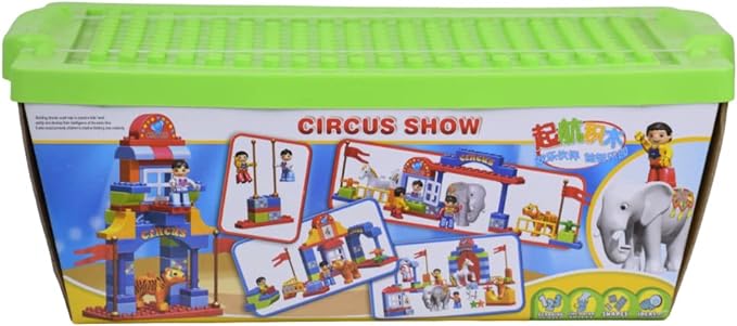 188-212 Circus Show Building Blocks Set Of 65 Pieces For Children - Multi Color