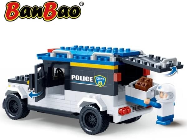 BanBao Police Patrol Car Building Kit - 242 Pieces (Model B7005)