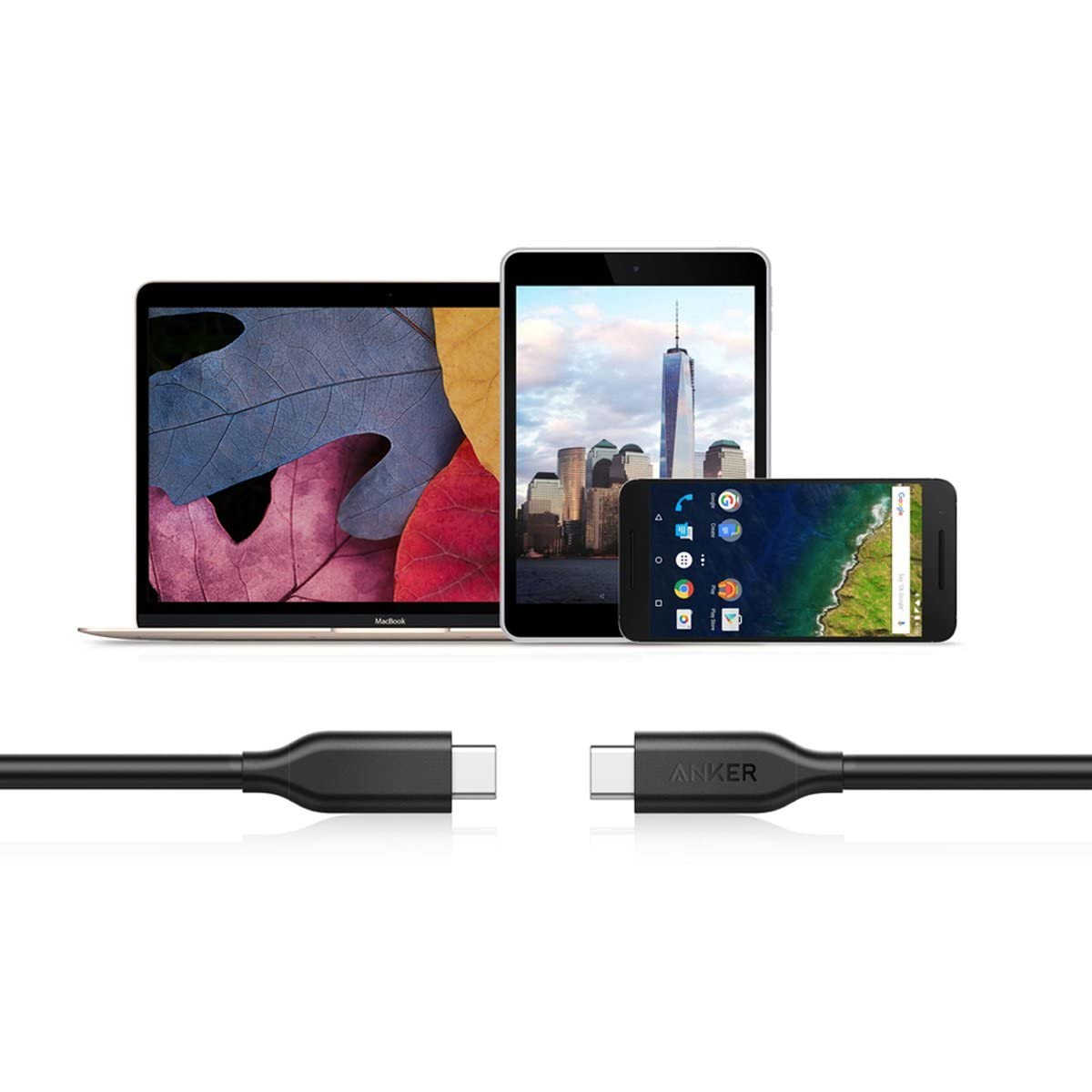 Anker PowerLine+ USB C To USB 3.0 Cable Grey