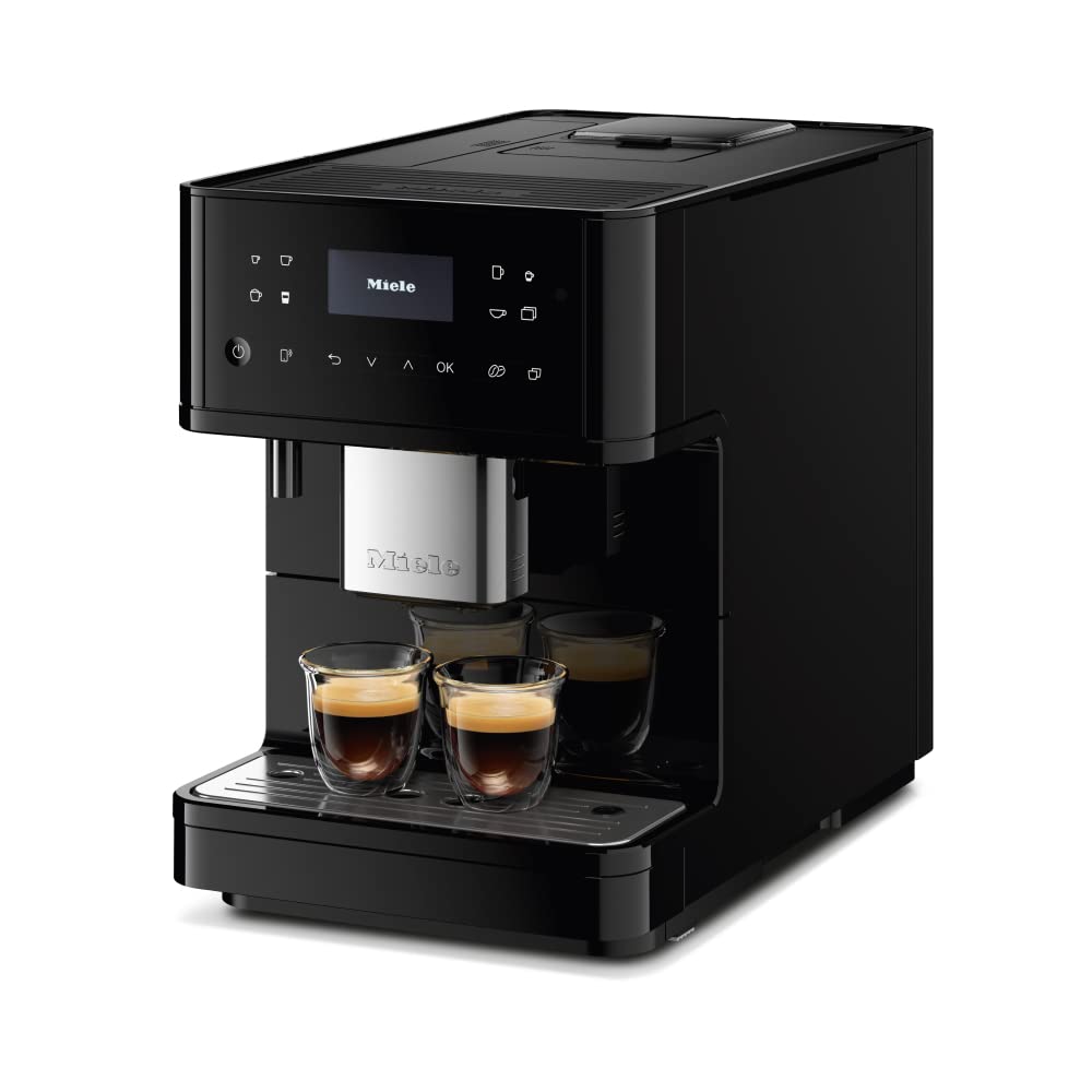 Miele CM 6160 MilkPerfection Bean-to-Cup Automatic Coffee Machine - OneTouch for Two, AromaticSystem, 4 individual profiles, DoubleShot, WiFi-compatible, LED lighting, easy cleaning in Obsidian Black