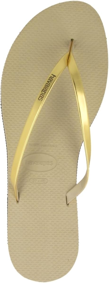 Havaianas Women's You Metallic Sandals, Stylish for City and Beach, Rubber, Waterproof, Lightweight, Slip-Proof