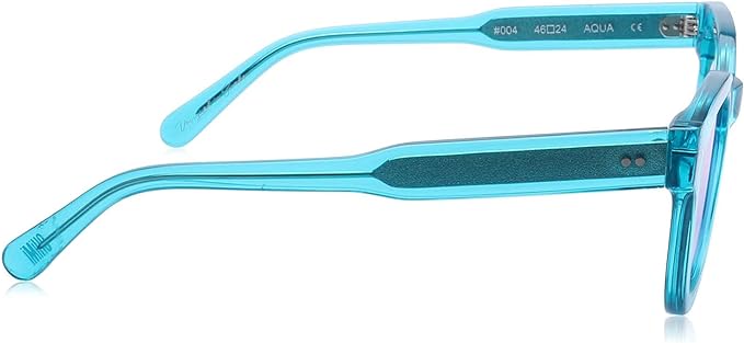 Chimi aqua Blue Lens Square Unisex Sunglasses - Transparent Blue