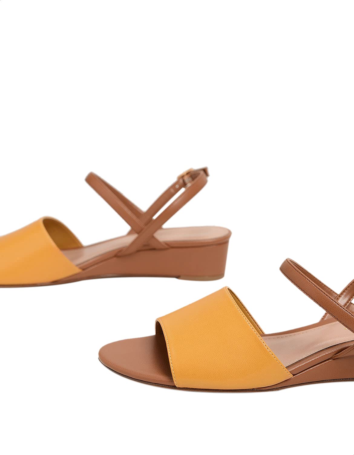 CHARLES & KEITH Faux Leather Slingback Wedge Sandals for Women