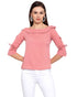 Krave Womens Pink Printed Top