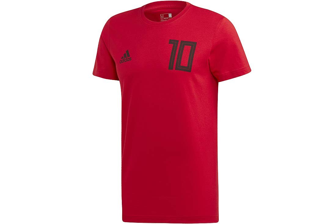 adidas Men's M SALAH 10 GRAPHIC T-Shirt, Red (Scarlet)