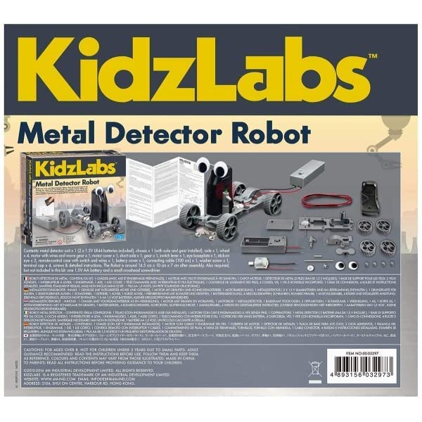 4M Fun Science Kidz Labs / Metal Detector Robot Educational Toys