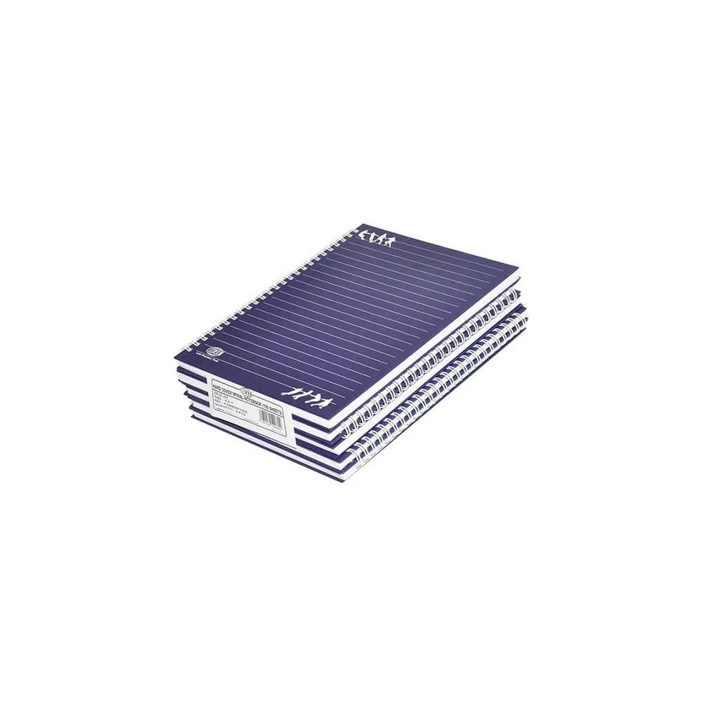 FIS FSNBS971905 Spiral Hard Cover Single Line Notebook, 100-Sheets - Pack of 5