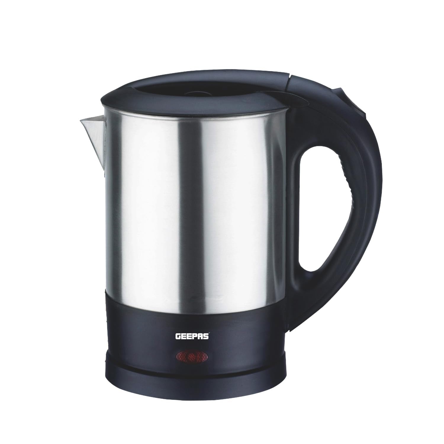 Geepas GK5418 1350W Travel Electric Kettle - Stainless Steel Housing, Boil-Dry & Overheat Protection |Boiler for Hot Water, Tea & Coffee | 1.0L