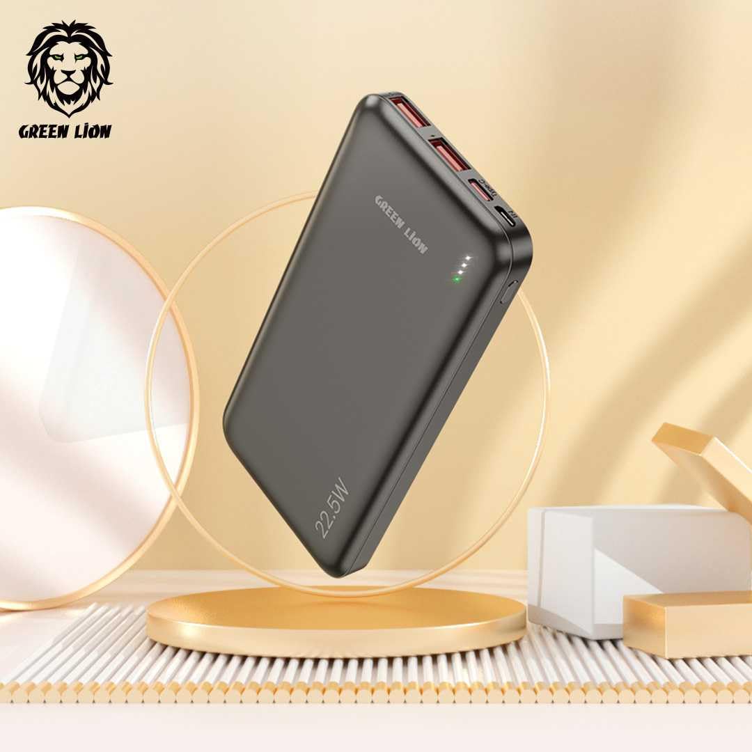 Green Lion PowerPack Fast Charge Power Bank 10000mAh PD 20W QC3.0 22.5W - Black