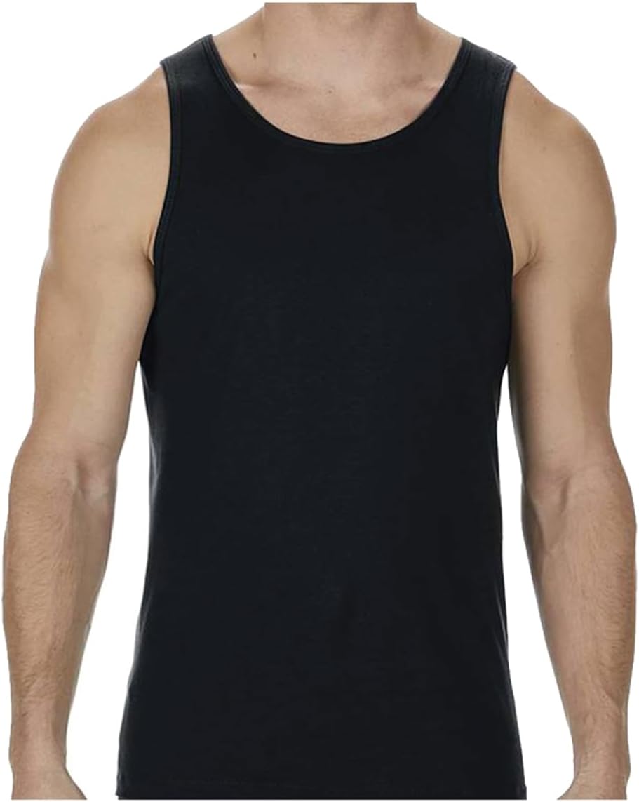 JIL mens Men tank top cotton lycra black Underwear