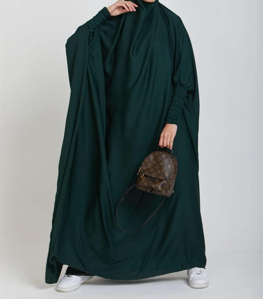 Women's Muslim One Piece Prayer Dress for Women Abaya Dress Islamic Middle East Dubai Turkey Maxi Abaya Kaftan with Hijab Dress in Full Length