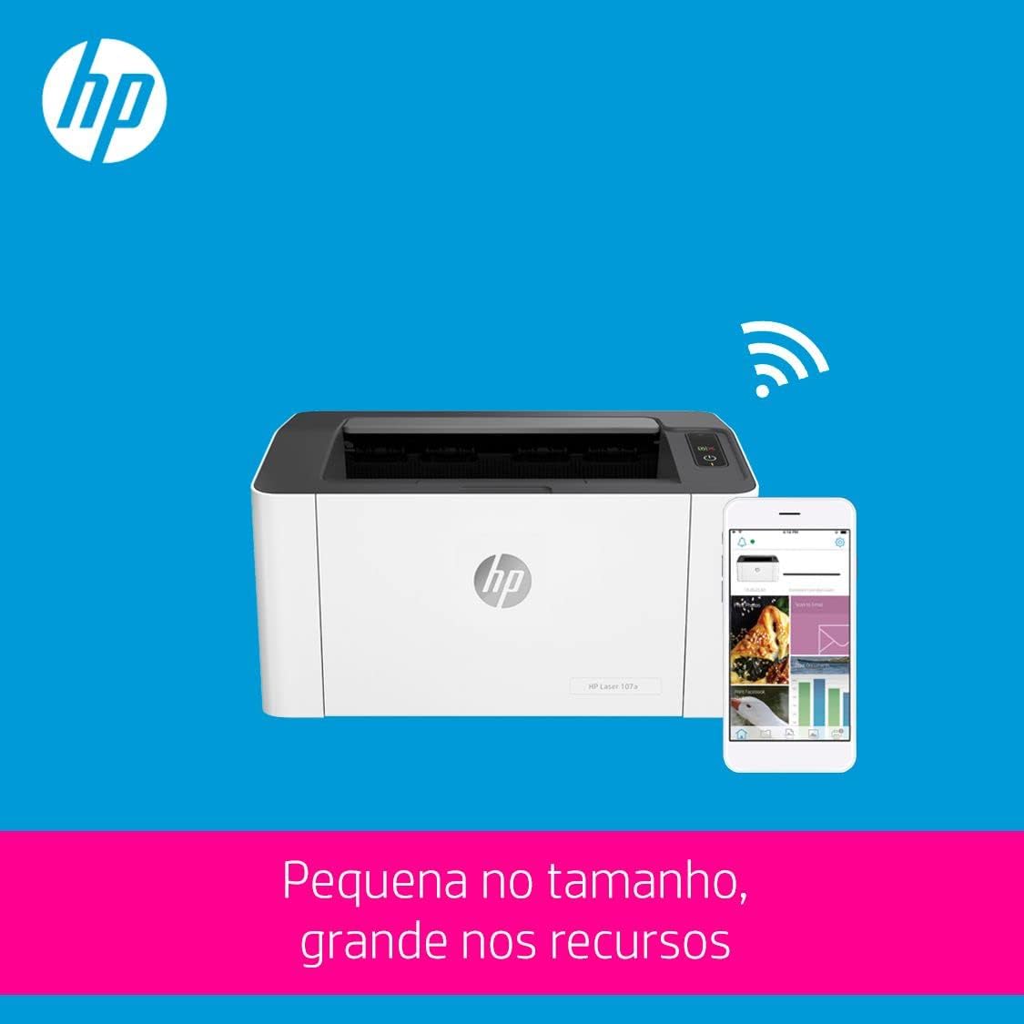 HP Laser 107w Printer - Black and white, Printer for Small Medium Business [4ZB78A]