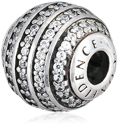 Pandora Essence Confidence 925 Sterling Silver Cubic Zirconia Round-Shape Charm - Silver