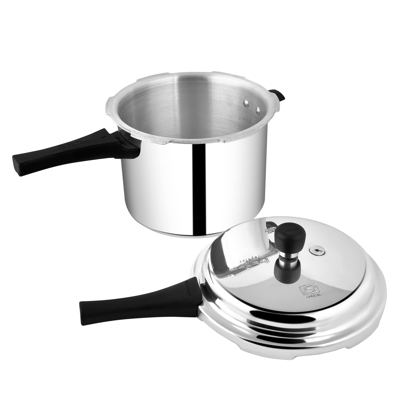 Prestige Popular Aluminum Pressure Cooker, 5 L, Silver