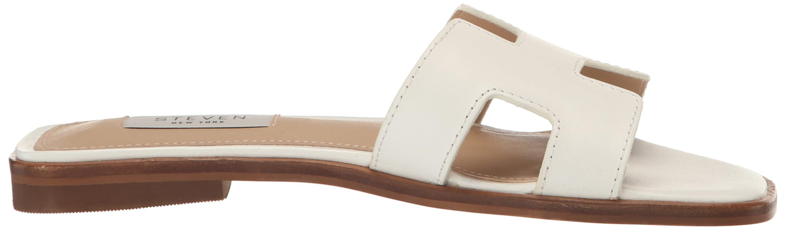 Steve Madden Women's Hadyn Sandal, White Leather, 37 EU