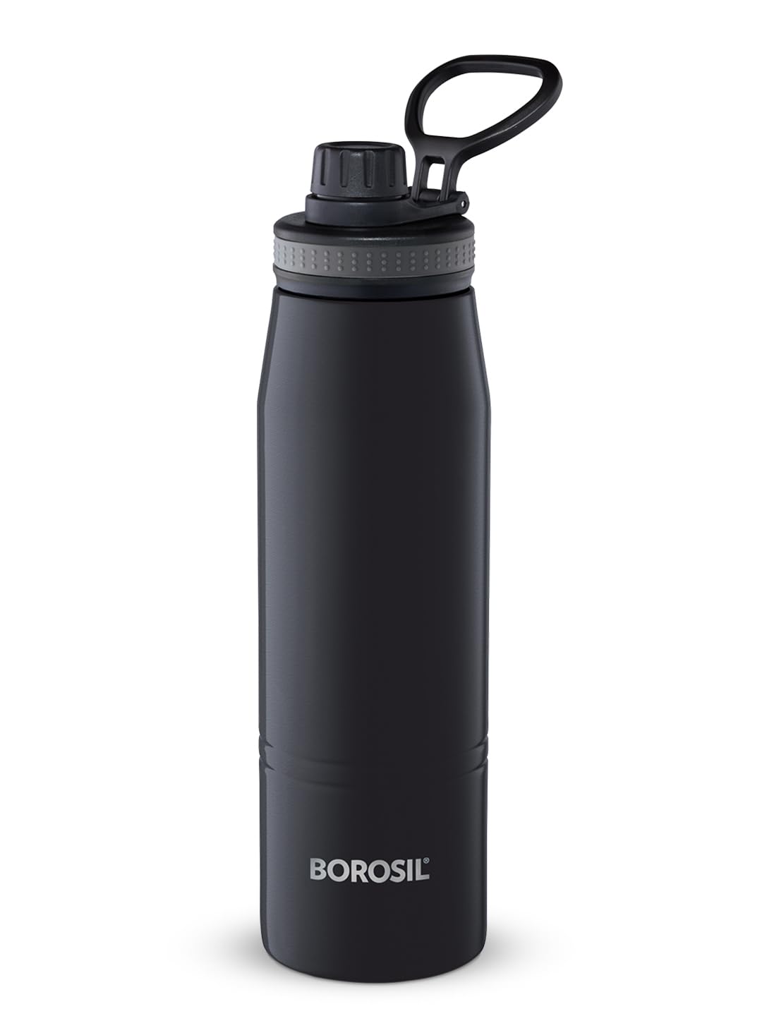 Borosil - Stainless Steel Hydra Gosports - Vacuum Insulated Flask Water Bottle, 900 ML, Black