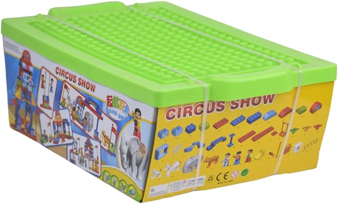 188-212 Circus Show Building Blocks Set Of 65 Pieces For Children - Multi Color