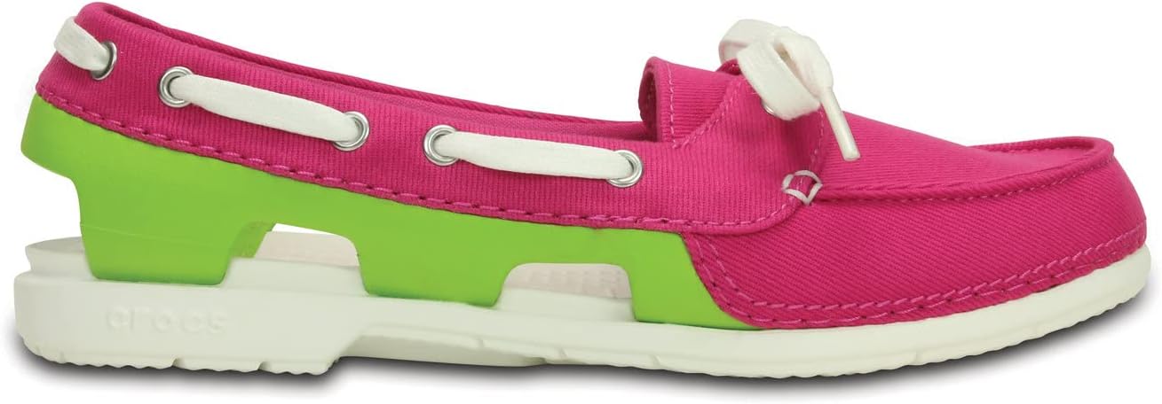 Crocs Flat Shoes For Women, Candy Pink/Volt Green, 36/37 EU