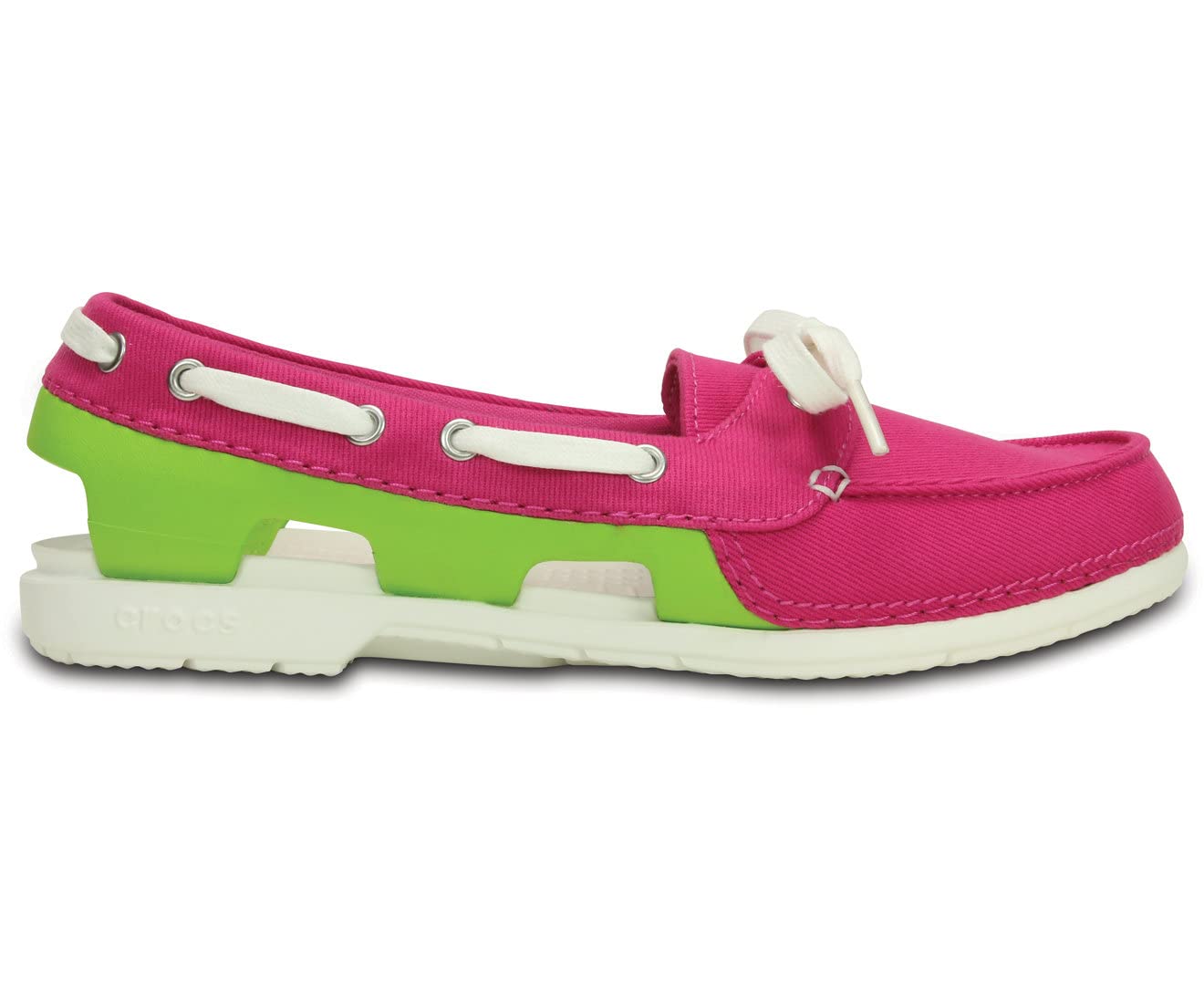 Crocs Flat Shoes For Women, Candy Pink/Volt Green, 36/37 EU