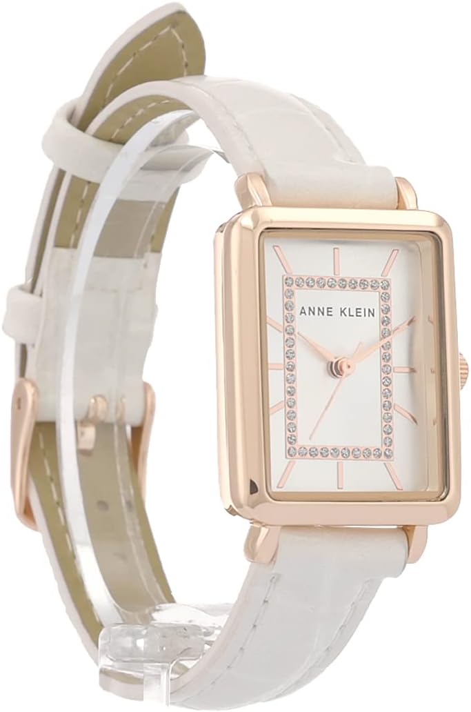 Anne Klein Women's Glitter Accented Croco-Grain Strap Watch, AK/3820