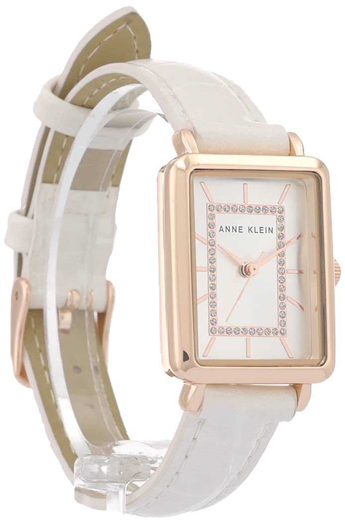 Anne Klein Women's Glitter Accented Croco-Grain Strap Watch, AK/3820