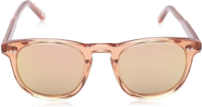 Chimi Peach Light Brown Lens Wayfarer Sunglasses for Women - Transparent Peach